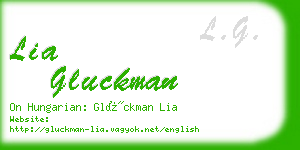lia gluckman business card